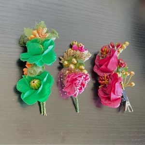 Hair accessories. Hair brooch. Indian gajra. Pack of 3. Wedding hair accessories